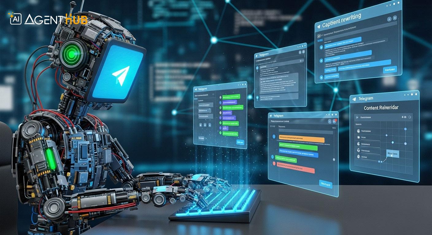 ربات و ایجنت هوش مصنوعی تولید محتوای  تلگرام + بازنویسی کپشن