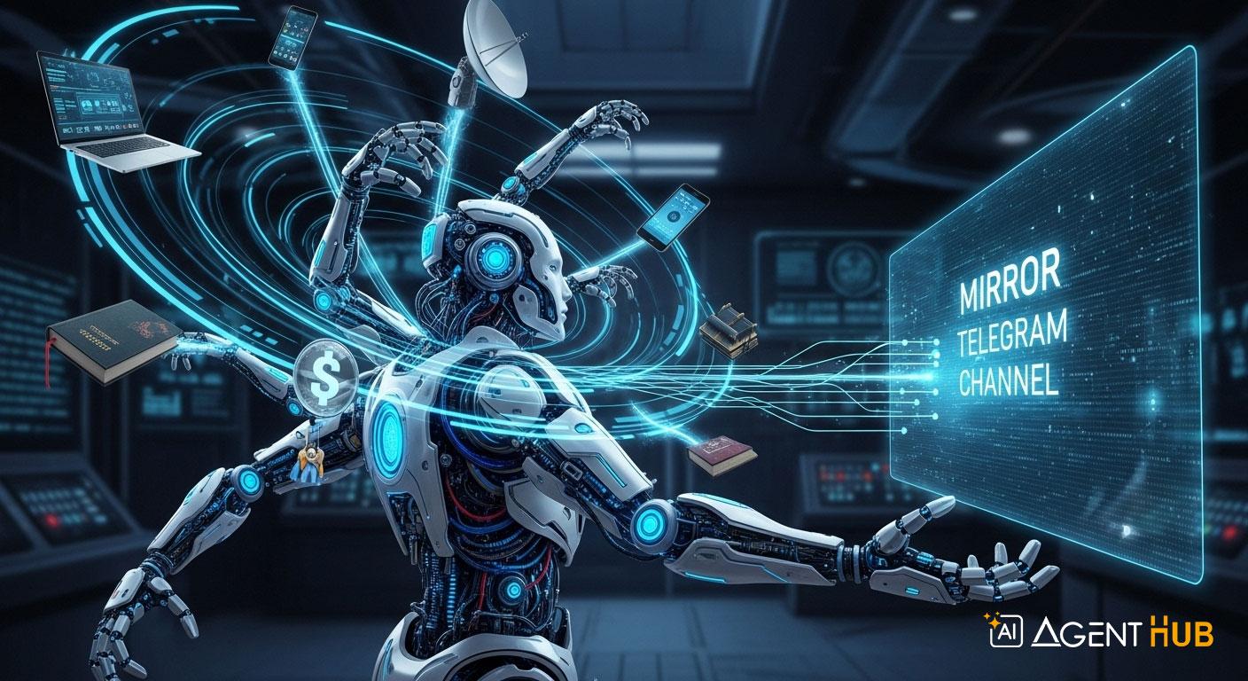 ربات و ایجنت هوش مصنوعی تولید محتوای کانال تلگرام Mirror چندمنبع به یک مقصد